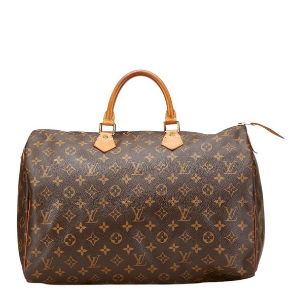 Louis Vuitton Bag Brown Speedy Boston Monogram Handbag Leather - Picture 1 of 8